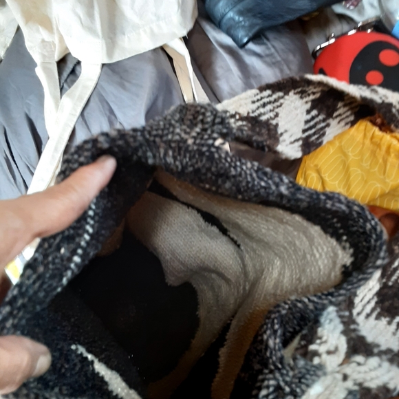 Woven wool hobo bag handmade - Picture 4 of 4